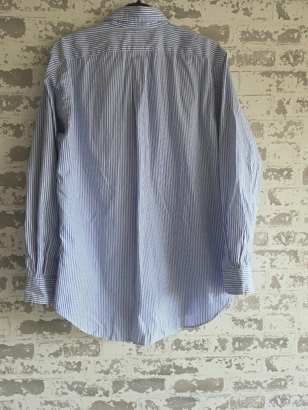 Ralph Lauren Classic Fit Dress Shirt Mens 15.5 32/33 Blue Stripe Long Sleeve